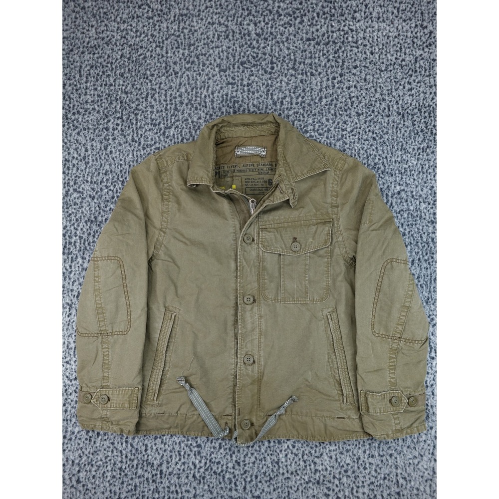 Gap Military Field Jacket Mens M Olive Green Utility Cotton Coat 1901394 Hol 06